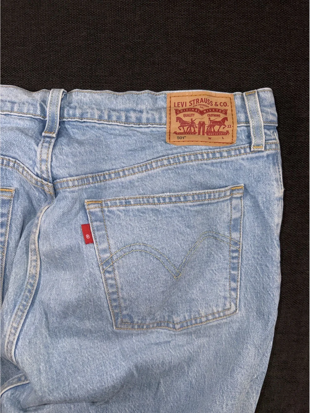Levi's Light Blue Straight Leg Jeans W32 L32